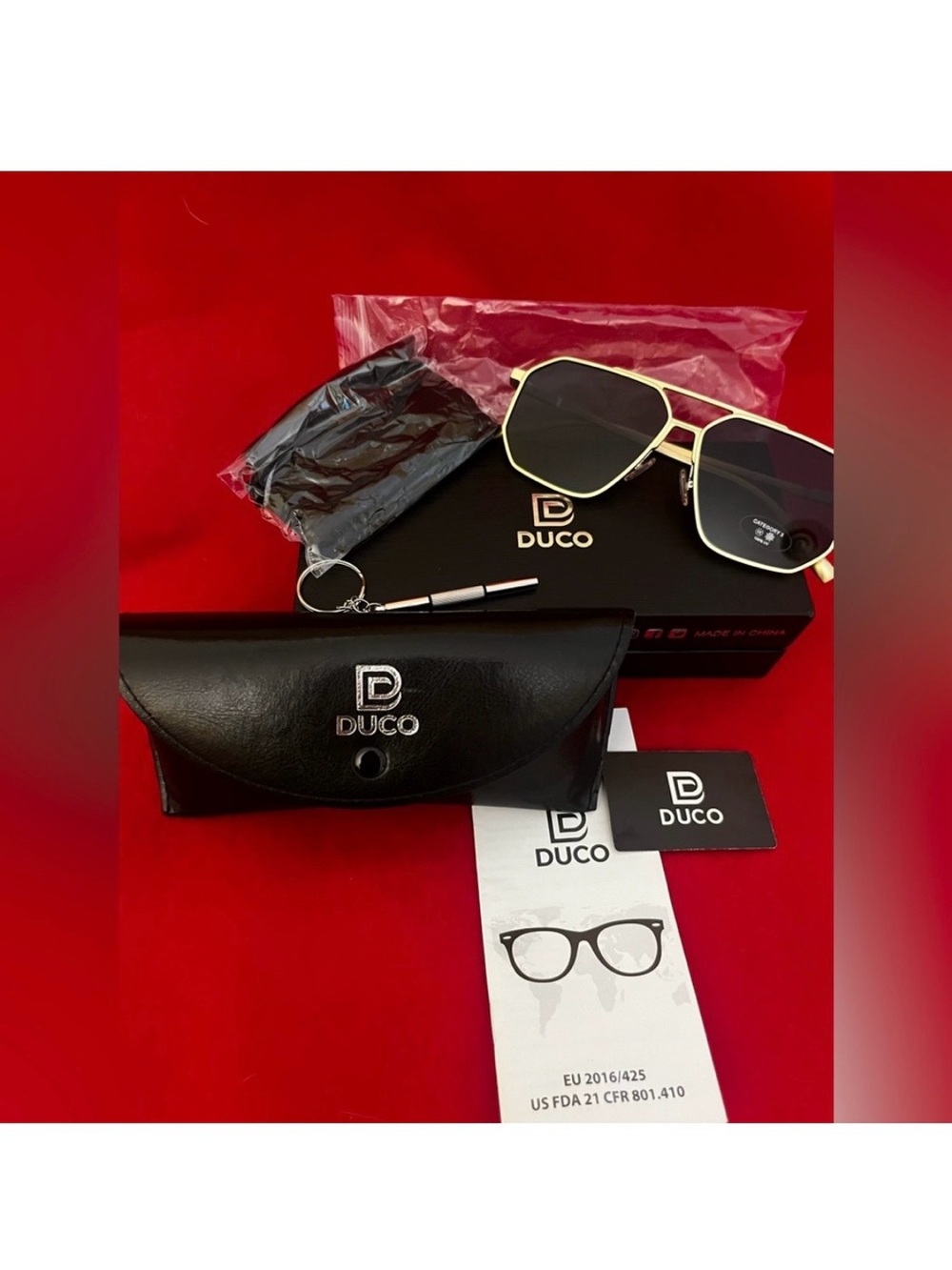 DUCO Unisex Polarized Retro Classic Fashion Sunglasses